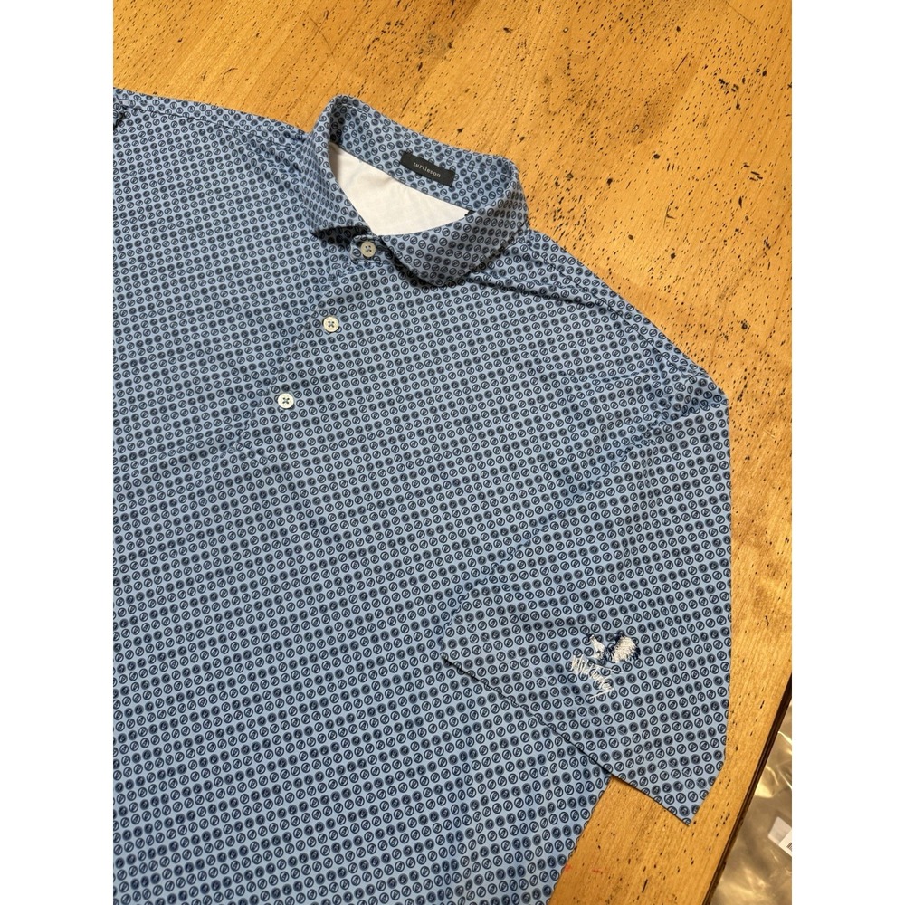 Turtleson All‎ Over Print Wild Turkey Performance Polo Shirt Light Weight Sz Xl